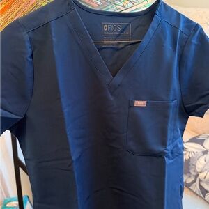 Figs women's Blue V-Neck and joggers scrub set